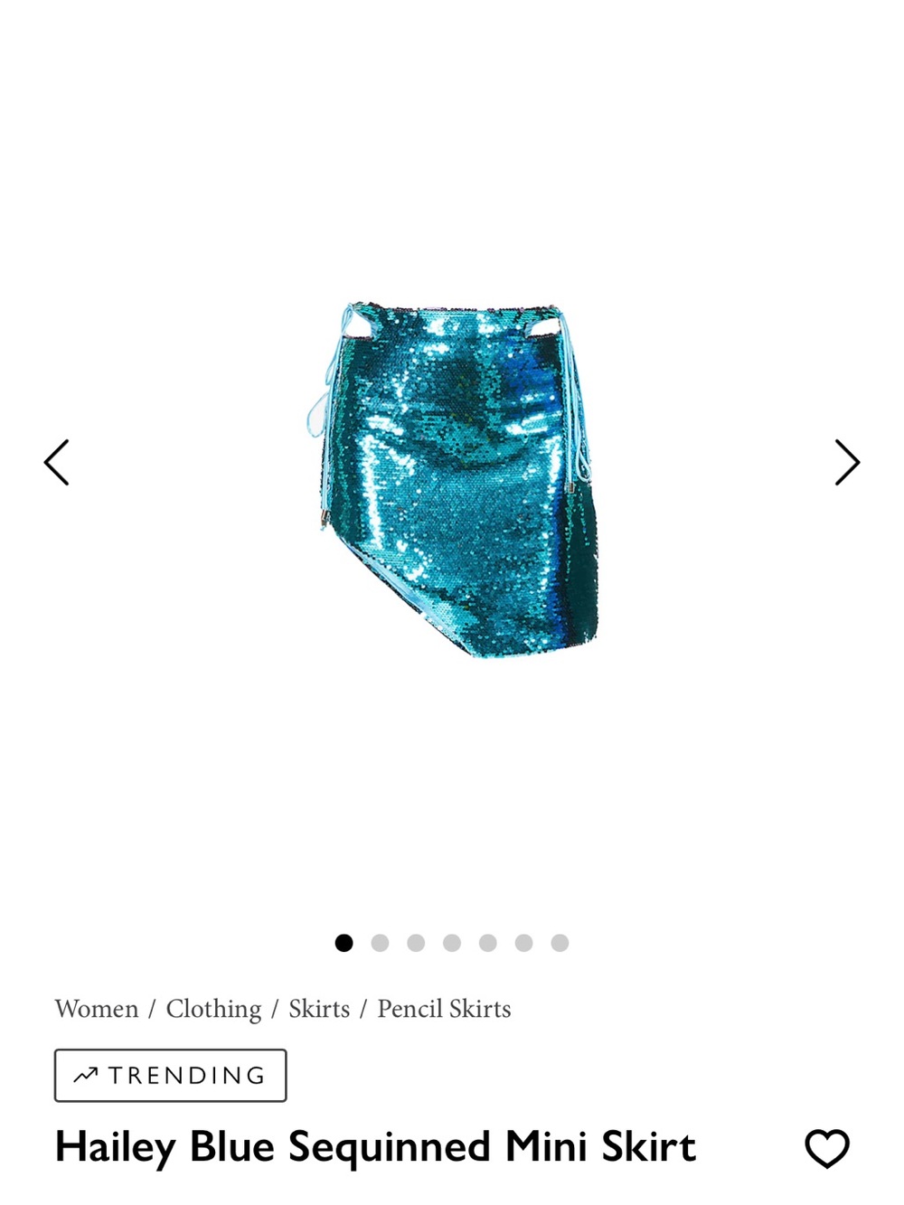 Hailey Blue Sequinned Mini Skirt - Women